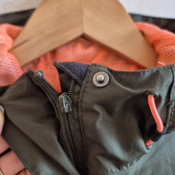 Helly Hansen Womens Medium Rain Coat Dark Green And Coral - Picture 5 of 5